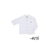 17 Camicia manica lunga coreana in lino -  Respiro S14-B