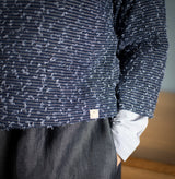27 Maglia spalla scesa in misto cotone operato - Tenerezza S08 Donna