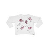 41 T-shirt manica lunga dipinta a mano - Petalo W02 Donna