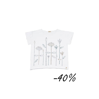 40 T-shirt scatoletta dipinta a mano - Petalo S03 Donna