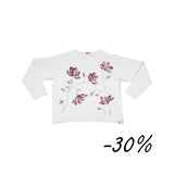 41 T-shirt manica lunga dipinta a mano - Petalo W02 Donna