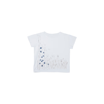 23 T-shirt scatoletta dipinta a mano  - Petalo S03 Donna