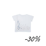 23 T-shirt scatoletta dipinta a mano  - Petalo S03 Donna