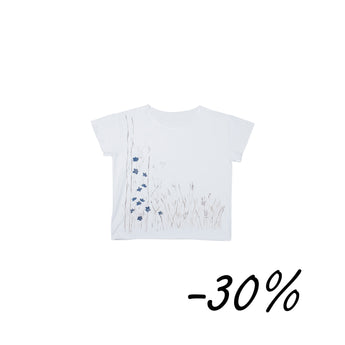 23 T-shirt scatoletta dipinta a mano  - Petalo S03 Donna