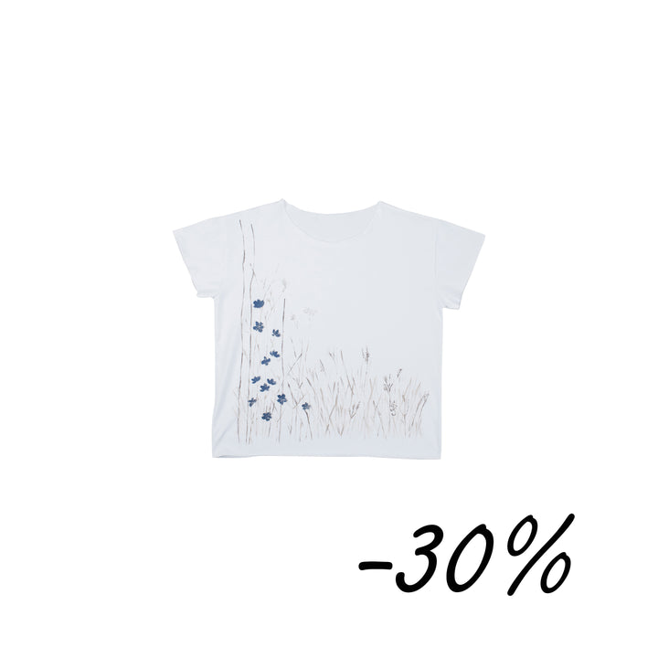 23 T-shirt scatoletta dipinta a mano  - Petalo S03 Donna