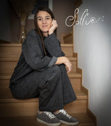 26 Pantalone palazzo in punto Milano  -  Bocciolo S08 Donna